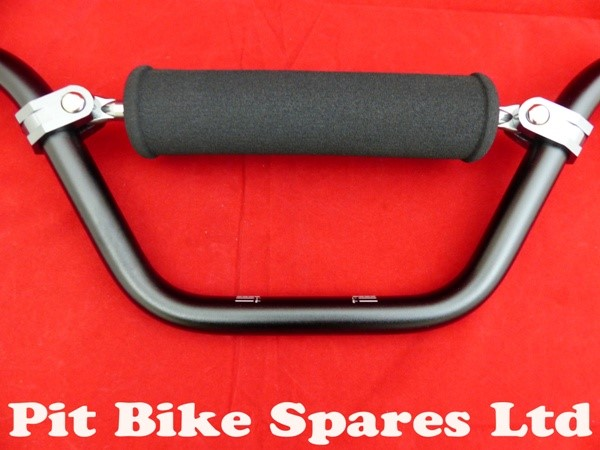 Heavy Duty Black Pro Type Pit Bike Handlebars. 5" Rise - Image 2