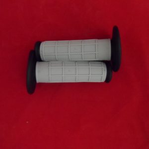 2 TONE GREY & BLACK ULTRA SOFT GEL GRIPS FOR PIT BIKE HANDLEBARS