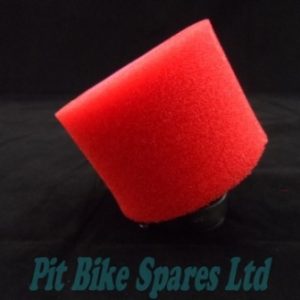 38-40mm Red Angled Twin Foam Pit Bike Air Filter