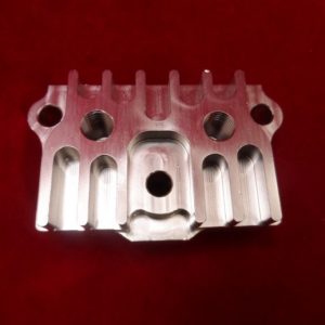 Silver CNC Oil Cooler Take Off Plate