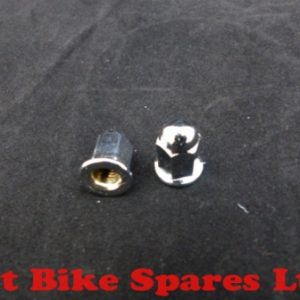 Pair Of Domed 6mm Exhaust Nuts