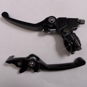 Black ASV Style Folding Brake & Clutch Lever Set