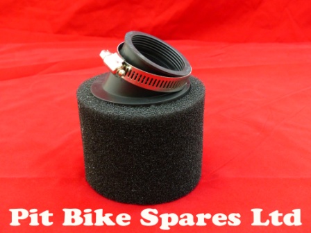 48-50mm Black Twin Foam Angled Air Filter For Pit Bike