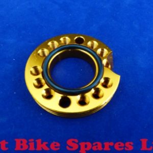 Gold Cnc Carb Spinner Plate. Multiple Manifold Position