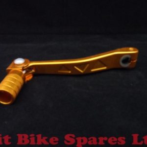 Gold Alloy Folding Gear Lever With Metal Insert For Pit Bike