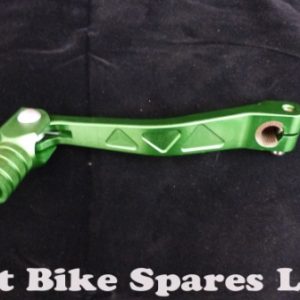Green Alloy Folding Gear Lever With Metal Insert For Pit Bike