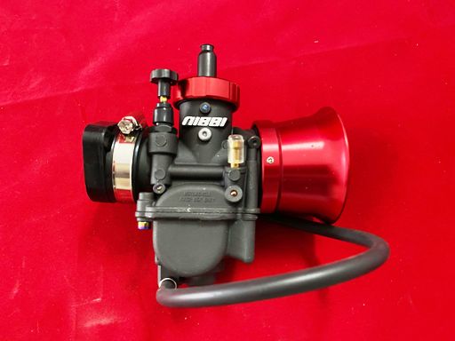 Nibbi PE26 Carb, Red Velocity Stack & Sleeve Rubber - Image 2