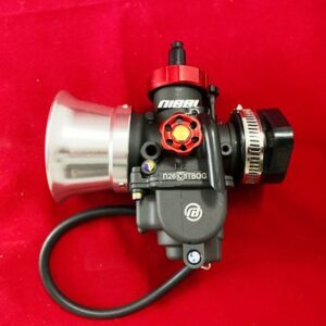 Nibbi PE26 Carb, Silver Velocity Stack & Sleeve Rubber