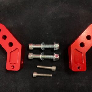 Red Matt Lockyer CNC Supermoto Peg Risers (No Pegs)